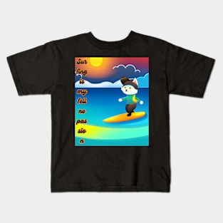 Surf is my feline passion Kids T-Shirt